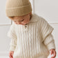 Leon Knitted Beanie - Hay 0-2Yrs