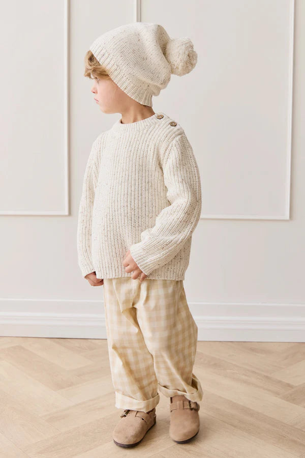 Harry Knit Jumper - Oatmeal Hay Fleck