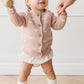 Anna Cardigan - Petite Heart Rose Smoke