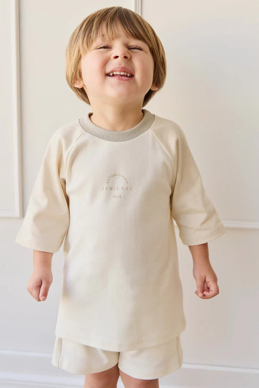 Pima Cotton Dax Tee - Cloud/Oat