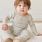Modal Slim Stripe Leggings - Raindance/Cloud