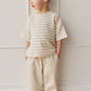 Waffle Leith Tee - Stripe Oat/Cloud
