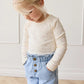 Fine Rib L/Slv Top - Caroline Egret
