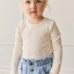 Fine Rib L/Slv Top - Caroline Egret