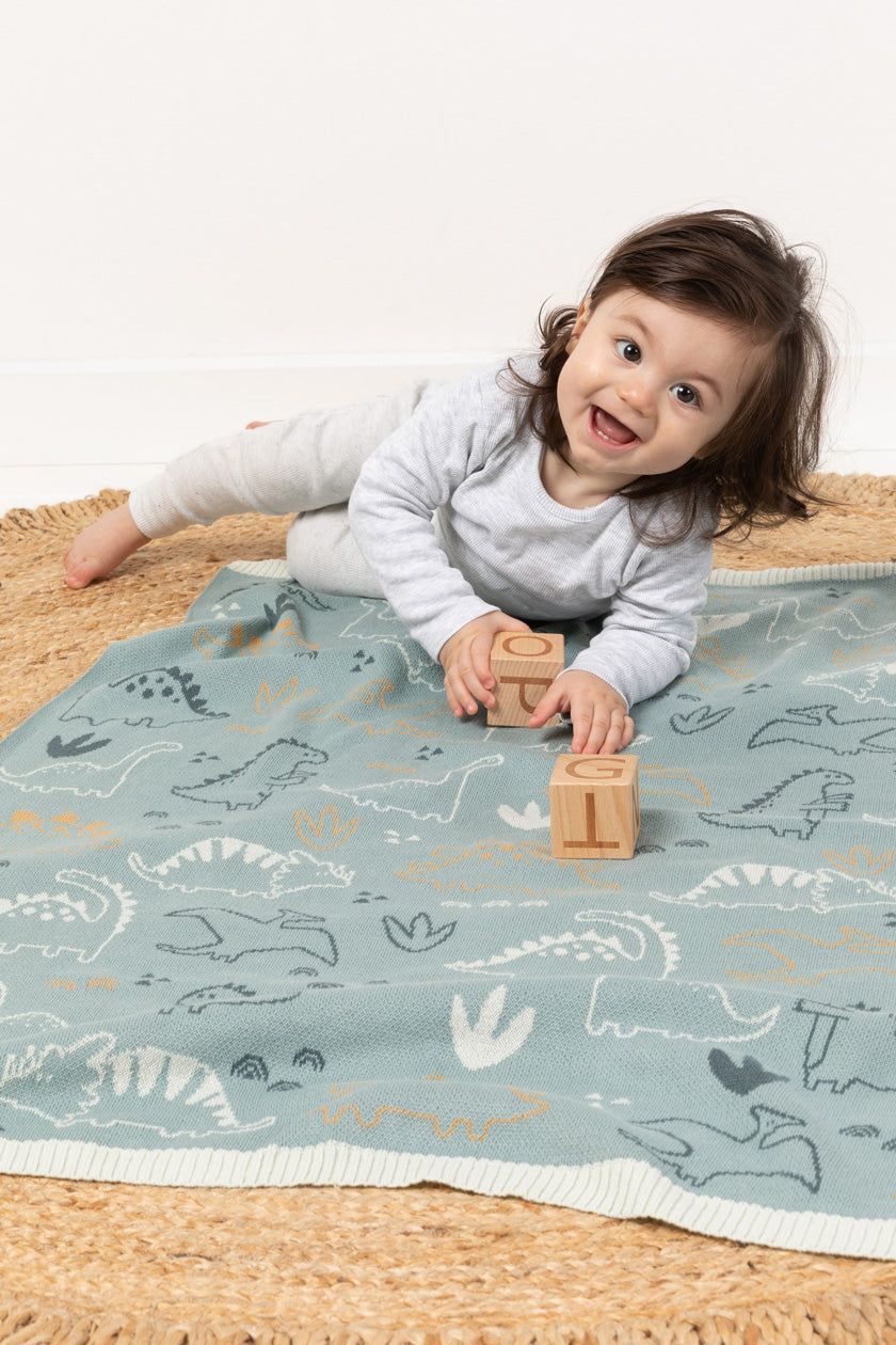 Cotton Baby Blanket - Jurassic