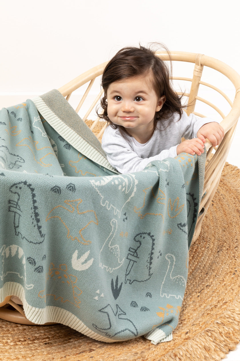 Cotton Baby Blanket - Jurassic