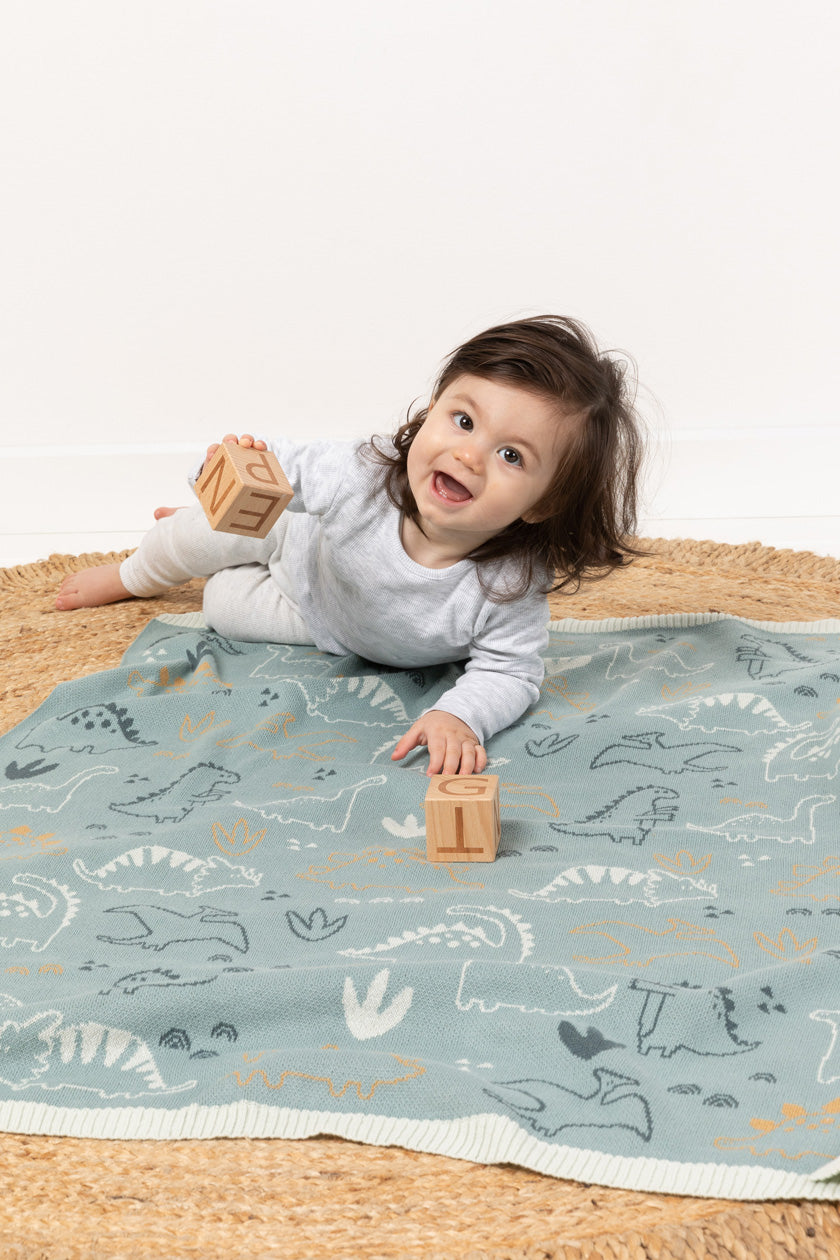 Cotton Baby Blanket - Jurassic
