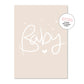 Card - Baby Script Beige