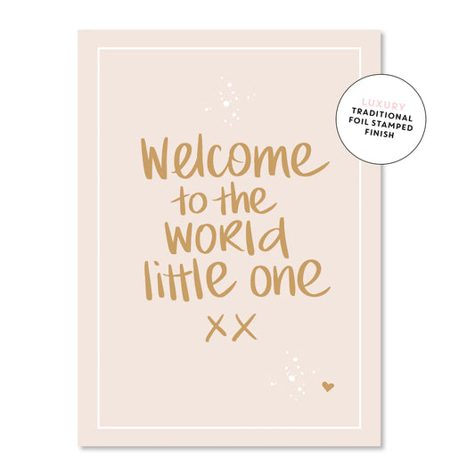 Card - Welcome to the World - Beige