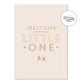 Card - Welcome Little One - Beige
