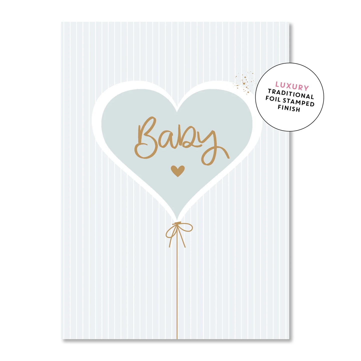 Card - Baby Heart Balloon Blue