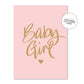 Card - Baby Girl Gold Script