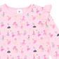 Dancing Unicorn Frill Print Tee - Pink