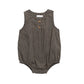 Archie Playsuit - Coffee Grid