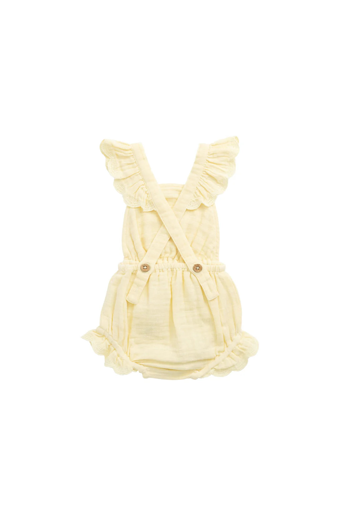Organic Cotton Muslin Luciana Playsuit - Sunshine