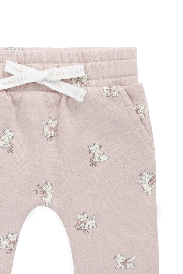 Morgan Track Pant - Bow Kitties Mauve