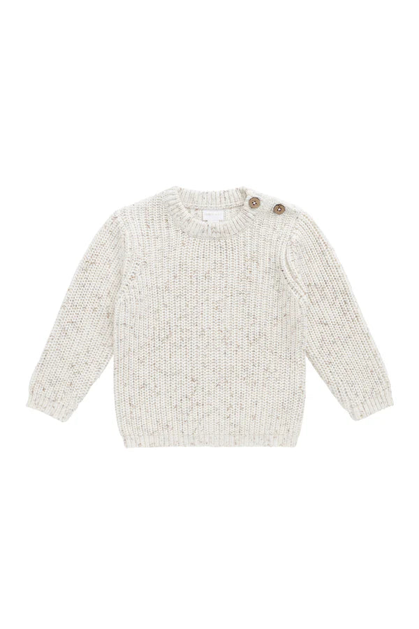 Harry Knit Jumper - Oatmeal Hay Fleck