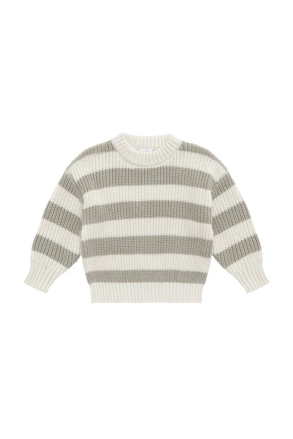 Johan Stripe Jumper - Cloud/Raindance
