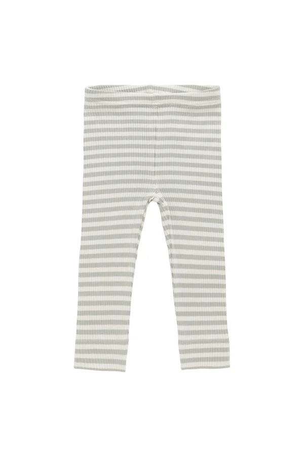 Modal Slim Stripe Leggings - Raindance/Cloud