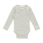 Modal L/Slv Slim Stripe Bodysuit - Raindance/Cloud