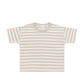 Waffle Leith Tee - Stripe Oat/Cloud