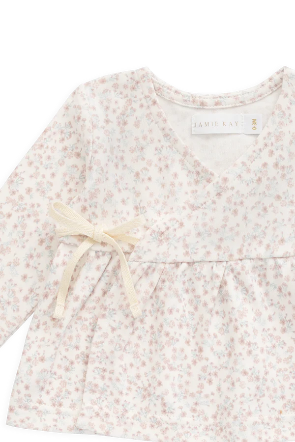Clemence Wrap Top - Posy Milk