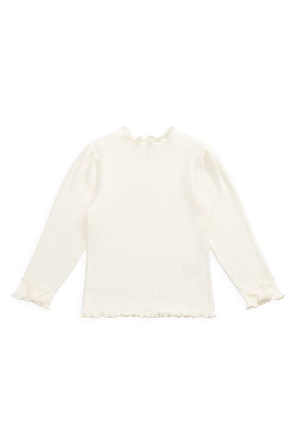 Pointelle Eliane Top - Parchment