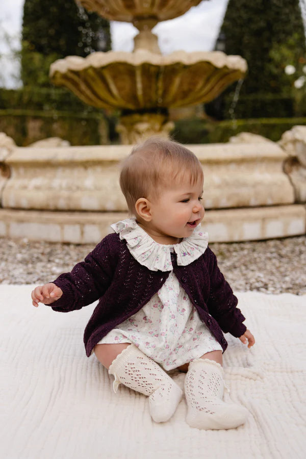 Maxine Knitted Cardigan - Blackcurrant