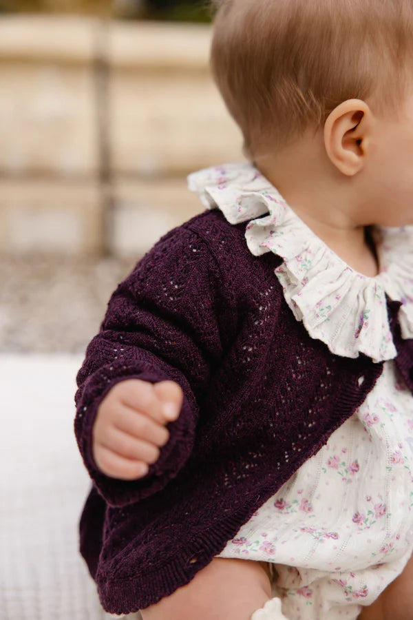 Maxine Knitted Cardigan - Blackcurrant