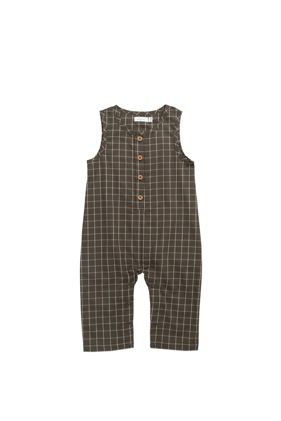 Milo Jumpsuit - Variegated Grid Tarmac