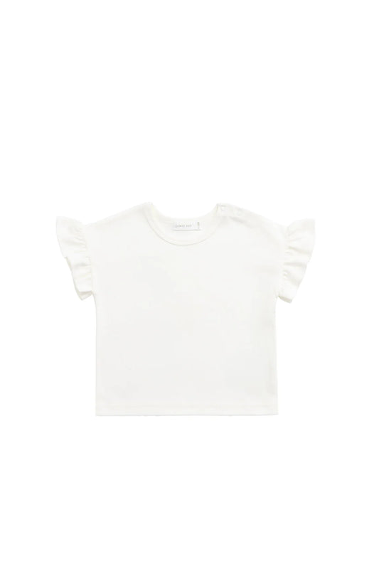 Pima Cotton Antoinette Top - Parchment