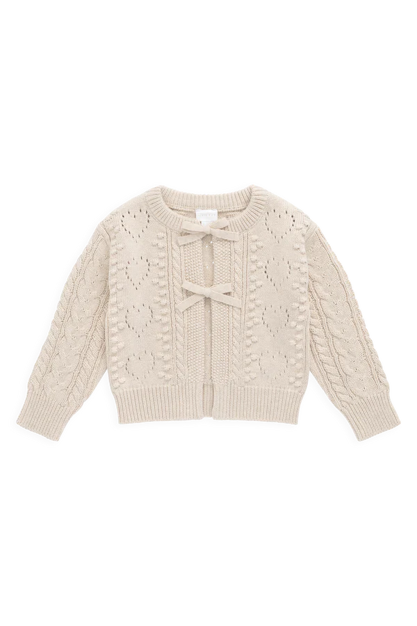 Josephine Cardigan - Light Oatmeal Marle