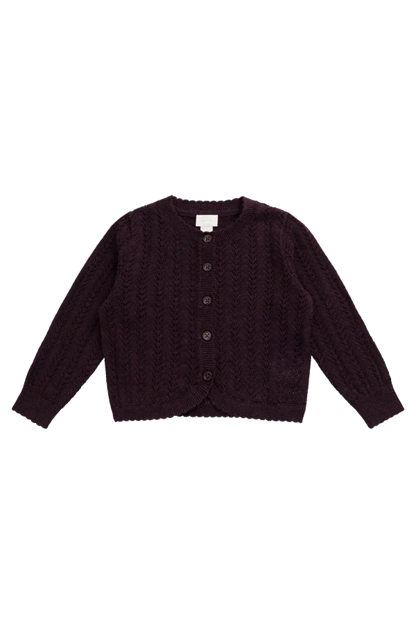 Maxine Knitted Cardigan - Blackcurrant