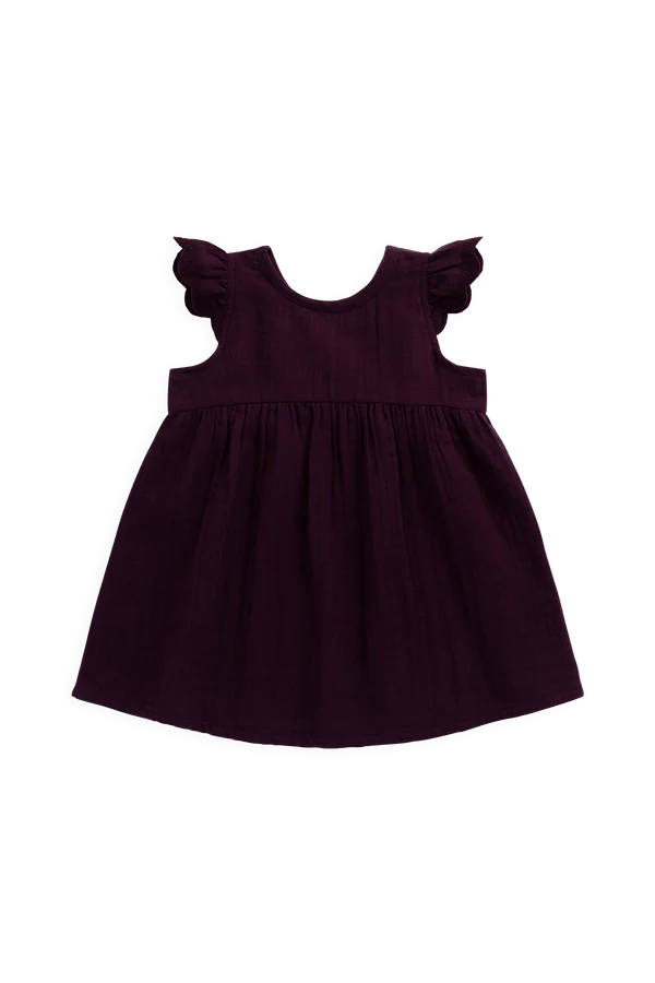 Muslin Lace Dress - Fig