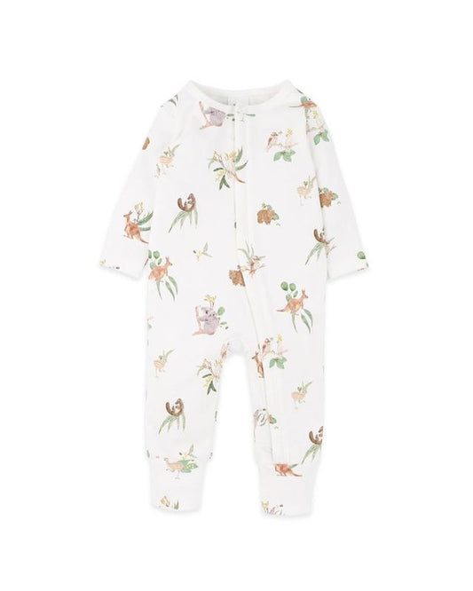 Australiana L/S Zipsuit - Aust Print