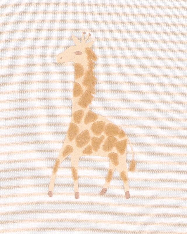 Billie Giraffe S/S Zipsuit - Billie Stripe