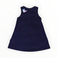 Little Wren Appliqued Cord Dress - Navy