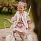 Embroidered Bloom Dress - Dusty Pink Check