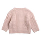 Pom Pom Knitted Cardigan - Pink