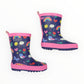 Spring Rainbow Gumboot - Navy