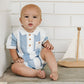 Max S/S Rugby Romper - Max Stripe