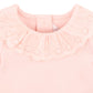 Pia Lace Collar Bodysuit - Pink