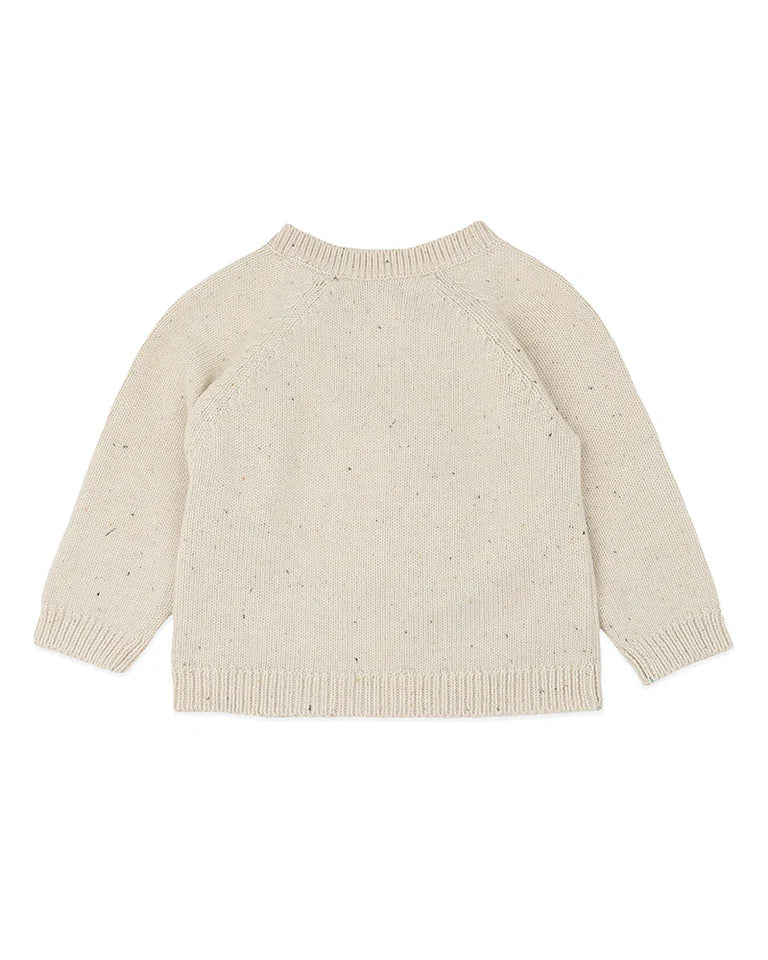 Charlie Kangaroo Knitted Jumper - Cream Speckle