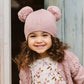 Aubrey Pom Pom Knitted Beanie - Dusky Pink