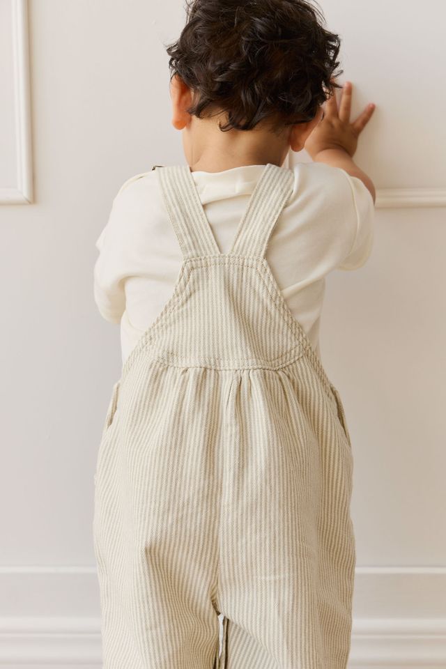 Cecil Overalls - Sandy Brown/Cloud Stripe