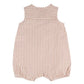 Brady Woven Romper - Caramel Stripe