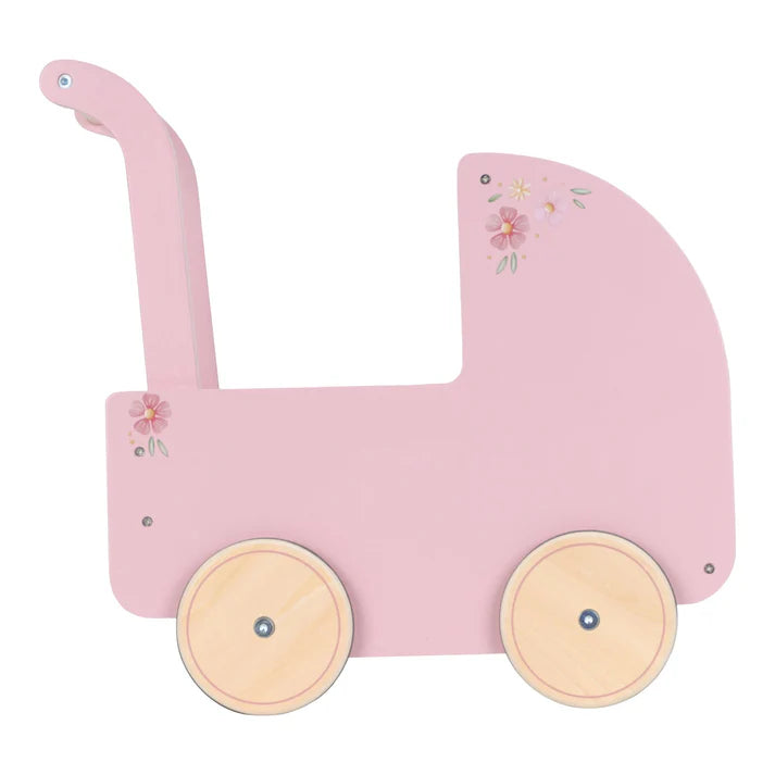 Little Dutch Wooden Stroller with Textiles - Pink