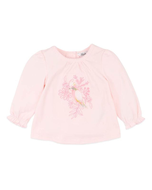 Cockatoo L/S Tee - Pale Blossom