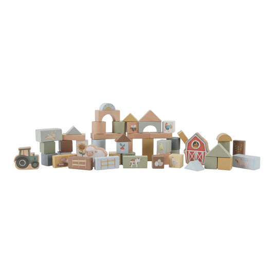 Little Farm Building Blocks - 50Pce