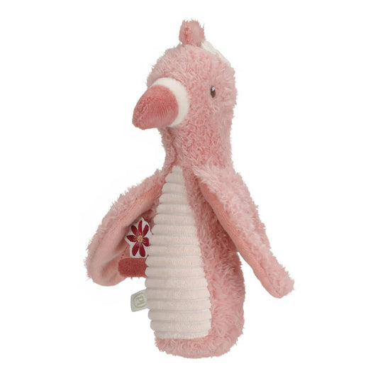Safari Friends Squeaker with Rattle Flamingo